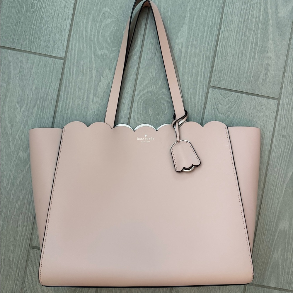 Kate Spade Blush Pink Scalloped Tote